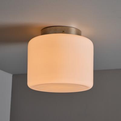 Paavo Tynell 1940s Paavo Tynell Model 2028 Glass Metal Flush Mount for Taito Oy