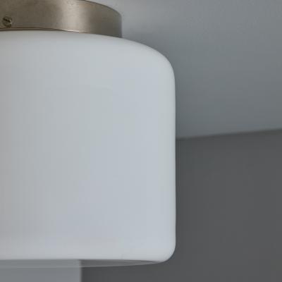 Paavo Tynell 1940s Paavo Tynell Model 2028 Glass Metal Flush Mount for Taito Oy