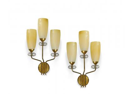 Paavo Tynell 3 Arm Wall Lights by Paavo Tynell for Taito Oy