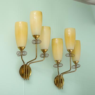 Paavo Tynell 3 Arm Wall Lights by Paavo Tynell for Taito Oy