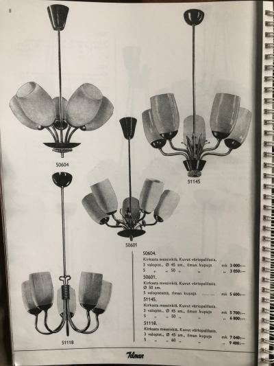 Paavo Tynell A Chandelier Paavo Tynell attr Produced by Idman 