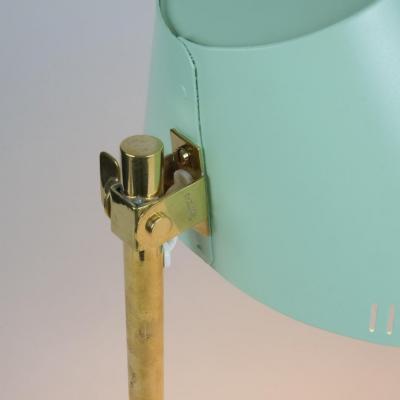 Paavo Tynell A Pair of Green Brass Paavo Tynell Table Lamps Model 9227 Idman Oy 1950s