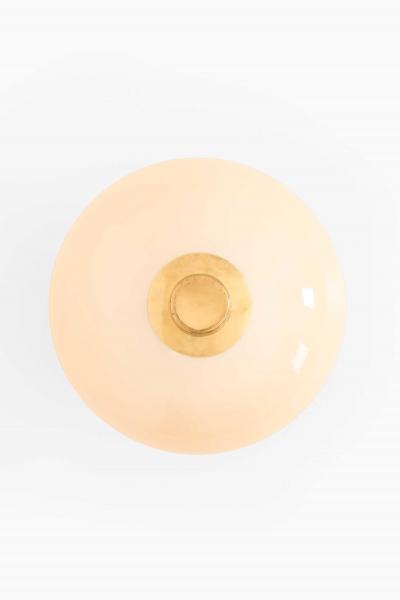 Paavo Tynell Ceiling Lamp Model 9045 in Brass Opaline Glass by Paavo Tynell 1950s