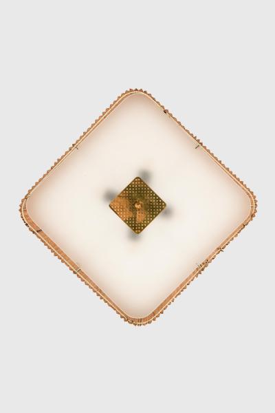 Paavo Tynell Ceiling Lamp in Brass and Glass by Paavo Tynell 1940s