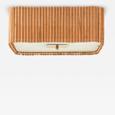 Paavo Tynell Ceiling Lamp in Brass and Glass by Paavo Tynell 1940s