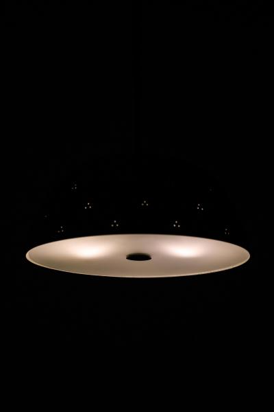 Paavo Tynell Ceiling Lamp in Brass and Glass by Paavo Tynell 1950s