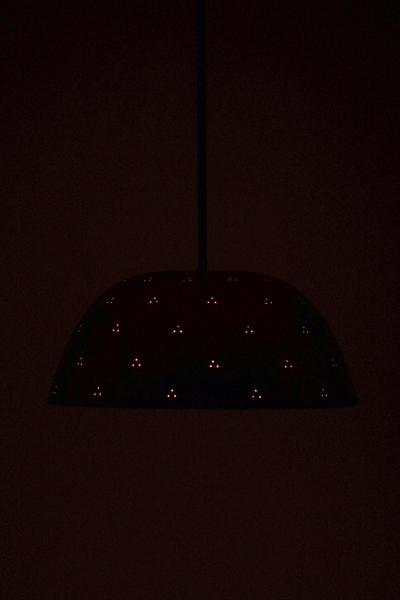 Paavo Tynell Ceiling Lamp in Brass and Glass by Paavo Tynell 1950s