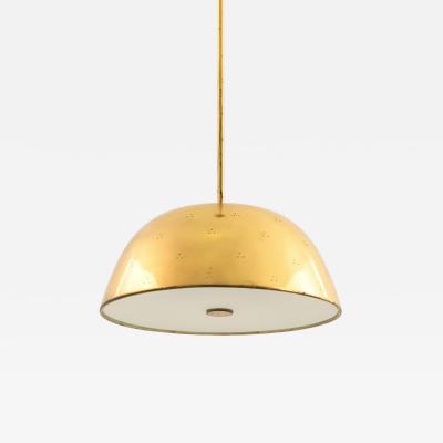 Paavo Tynell Ceiling Lamp in Brass and Glass by Paavo Tynell 1950s