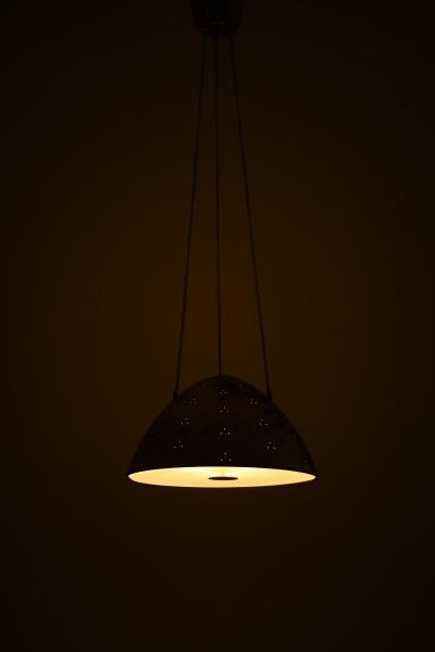 Paavo Tynell Ceiling Lamp with Dome shaped Brass Shade by Paavo Tynell 1952s