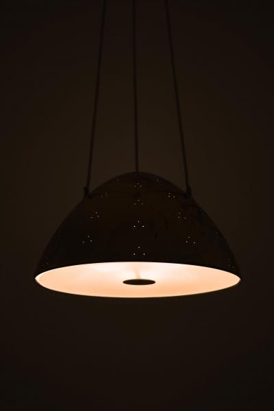 Paavo Tynell Ceiling Lamp with Dome shaped Brass Shade by Paavo Tynell 1952s