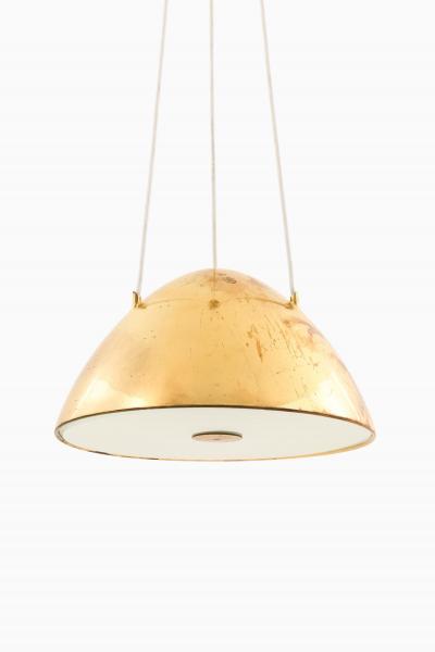 Paavo Tynell Ceiling Lamp with Dome shaped Brass Shade by Paavo Tynell 1952s