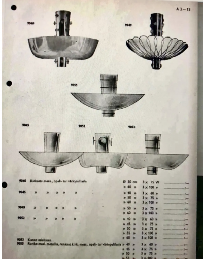 Paavo Tynell Ceiling Light by Paavo Tynell Model 9052