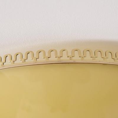 Paavo Tynell Commissioned Paavo Tynell Flush Mount Perforated Brass Glass Taito 1940s