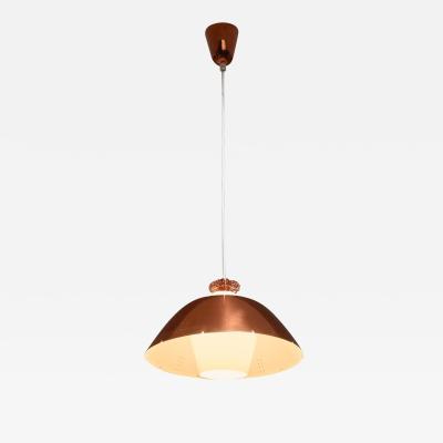 Paavo Tynell Copper Shade Paavo Tynell Chandelier Idman Finland 1950s