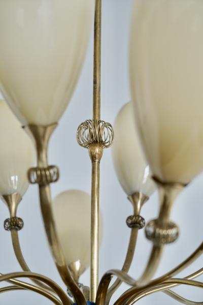 Paavo Tynell Large 12 lights Chandelier by Paavo Tynell for Idman 