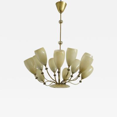 Paavo Tynell Large 12 lights Chandelier by Paavo Tynell for Idman 