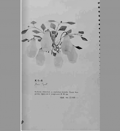 Paavo Tynell Large Chandelier by Paavo Tynell for Idman Oy Model K 1 8