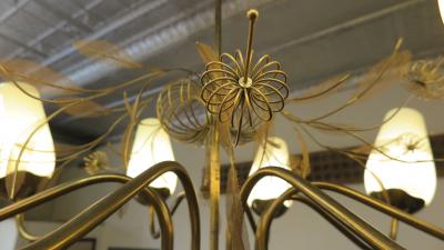 Paavo Tynell Large Paavo Tynell Chandelier Model 9037