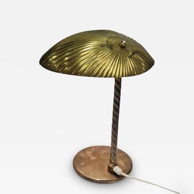 Paavo Tynell Large Paavo Tynell Full Brass Seashell Table Lamp Model 5321 Taito Oy 1940s