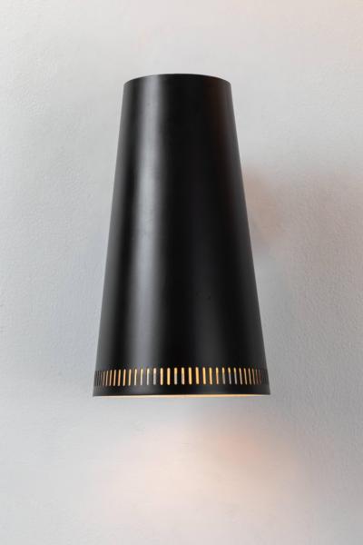 Paavo Tynell Large Pair of Paavo Tynell Black Wall Lights for Taito Oy