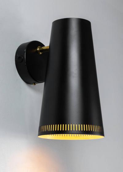 Paavo Tynell Large Pair of Paavo Tynell Black Wall Lights for Taito Oy