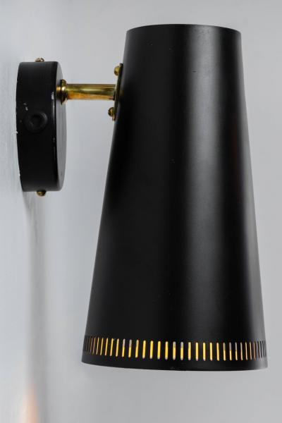 Paavo Tynell Large Pair of Paavo Tynell Black Wall Lights for Taito Oy