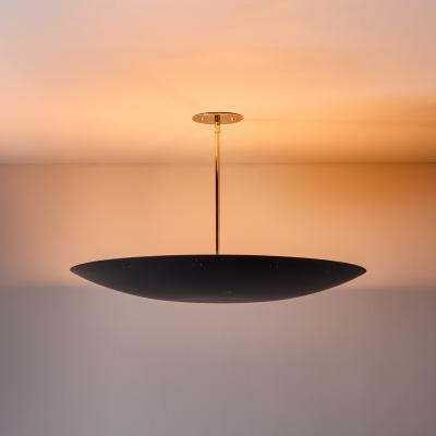 Paavo Tynell Large Raul Reyes Rey 26 Perforated Metal Dome Chandelier in Black