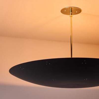 Paavo Tynell Large Raul Reyes Rey 26 Perforated Metal Dome Chandelier in Black