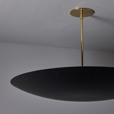 Paavo Tynell Large Raul Reyes Rey 26 Perforated Metal Dome Chandelier in Black