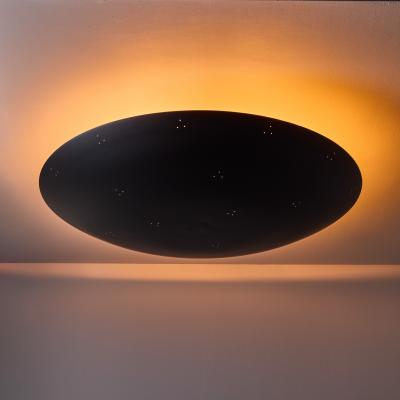 Paavo Tynell Large Raul Reyes Rey 30 Perforated Dome Ceiling Lamp in Black