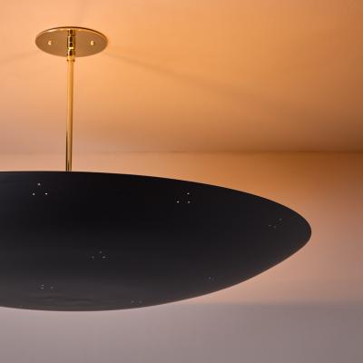 Paavo Tynell Large Raul Reyes Rey 30 Perforated Dome Chandelier in Black