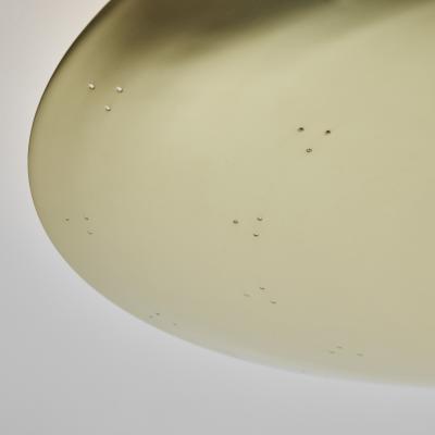Paavo Tynell Large Two Enlighten Rey Perforated Polished Brass Dome Ceiling Lamp