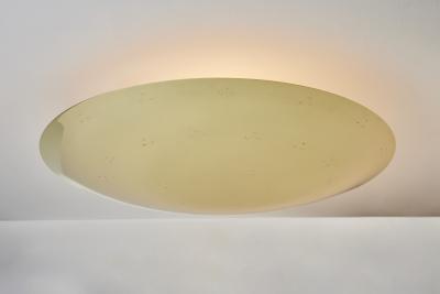 Paavo Tynell Large Two Enlighten Rey Perforated Polished Brass Dome Ceiling Lamp