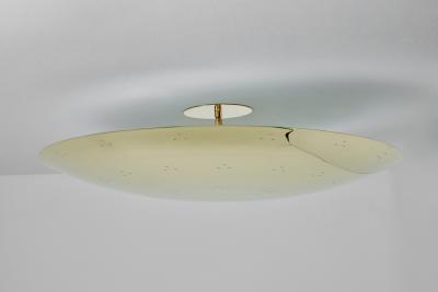 Paavo Tynell Large Two Enlighten Rey Perforated Polished Brass Dome Ceiling Lamp