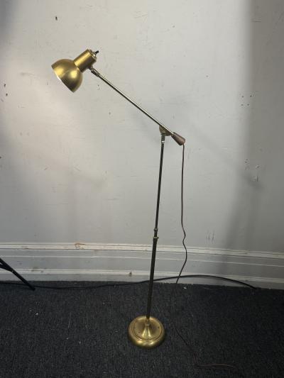 Paavo Tynell MID CENTURY ADJUSTABLE HEIGHT GOLDTONE FLOOR LAMPS