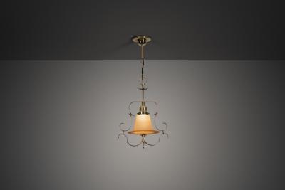 Paavo Tynell Model 1004 Brass Pendant Lamp by Paavo Tynell for Taito Finland 1930s