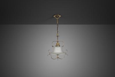 Paavo Tynell Model 1004 Brass Pendant Lamp by Paavo Tynell for Taito Finland 1930s