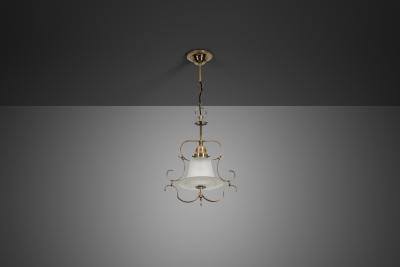 Paavo Tynell Model 1004 Brass Pendant Lamp by Paavo Tynell for Taito Finland 1930s