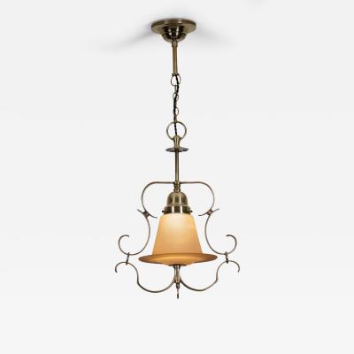 Paavo Tynell Model 1004 Brass Pendant Lamp by Paavo Tynell for Taito Finland 1930s