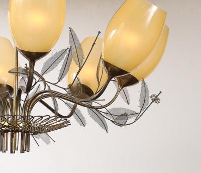 Paavo Tynell Model No 9028 9 8 Light Chandelier by Paavo Tynell