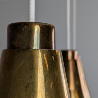 Paavo Tynell Modernist Paavo Tynell Perforated Brass Pendant Model 1995 3 Taito 1950s