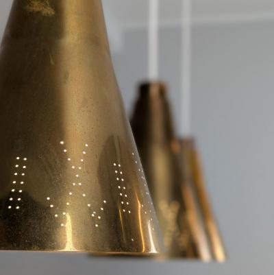 Paavo Tynell Modernist Paavo Tynell Perforated Brass Pendant Model 1995 3 Taito 1950s
