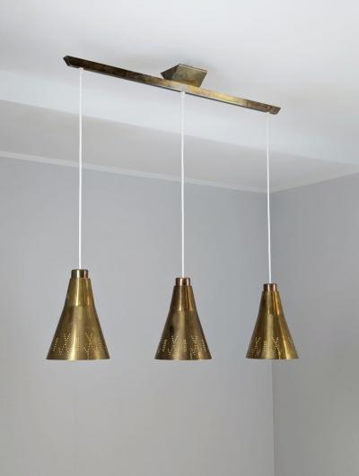 Paavo Tynell Modernist Paavo Tynell Perforated Brass Pendant Model 1995 3 Taito 1950s