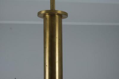 Paavo Tynell Monumental Paavo Tynell Art Deco Brass Opaline Lighting Fixture Taito 1930s