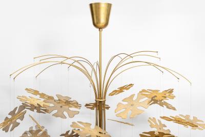 Paavo Tynell Paavo Tynell 1890 1973 Snowflake brass ceiling light