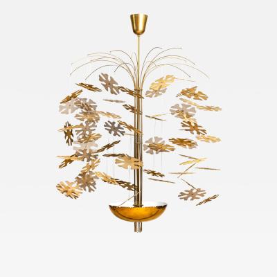 Paavo Tynell Paavo Tynell 1890 1973 Snowflake brass ceiling light