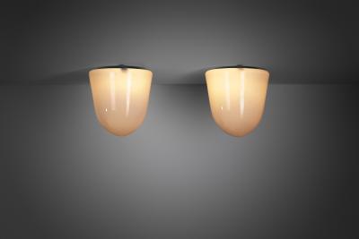 Paavo Tynell Paavo Tynell 80112 25 Milk Glass Ceiling Lights for Idman Oy Finland 1950s