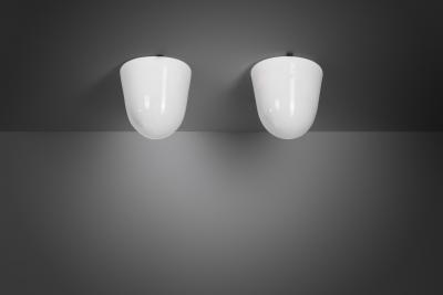 Paavo Tynell Paavo Tynell 80112 25 Milk Glass Ceiling Lights for Idman Oy Finland 1950s