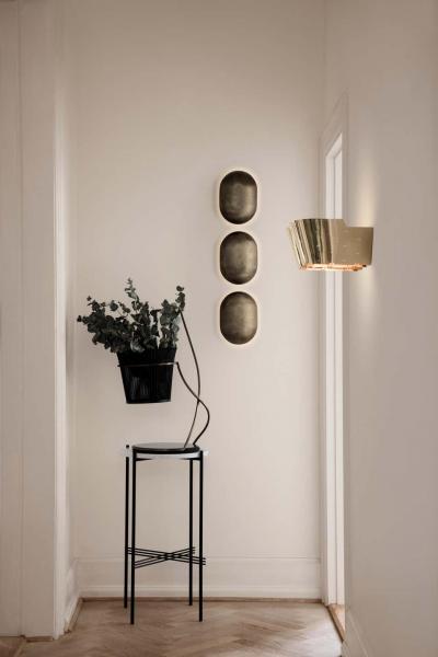 Paavo Tynell Paavo Tynell 9464 Perforated Brass and Glass Wall Light