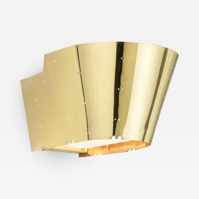 Paavo Tynell Paavo Tynell 9464 Perforated Brass and Glass Wall Light